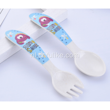 Kleurrijke Plastic Kiddy Besteklepel Set